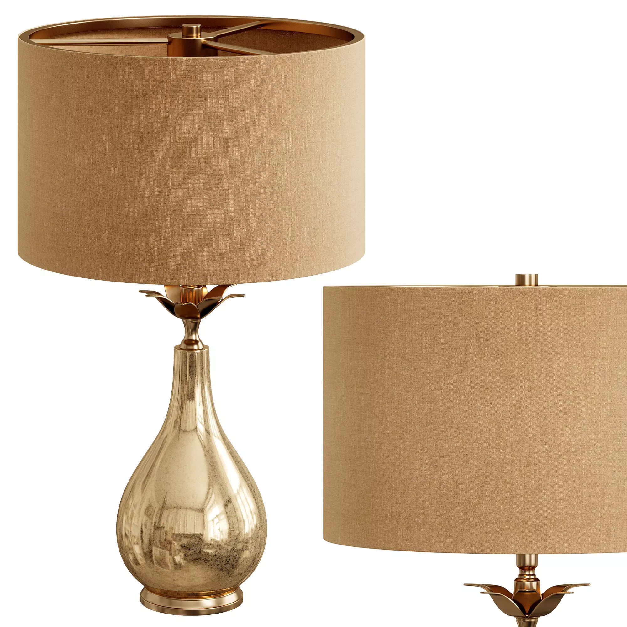 Antoinette Table Lamp By Arhaus 3D model_0