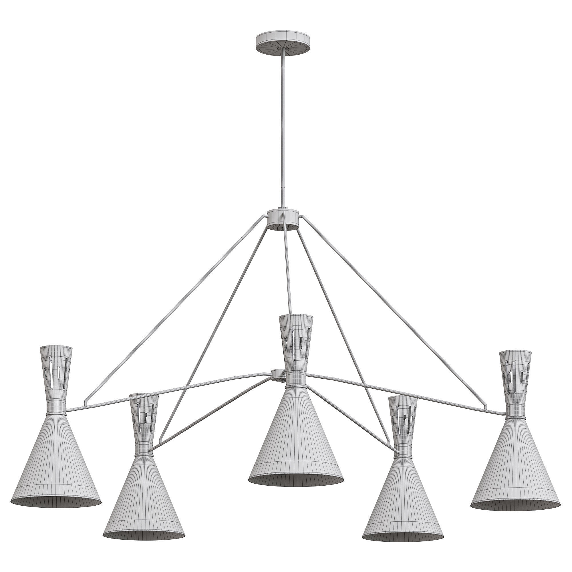 Ramsey 5 Light Round Chandelier By Arhaus 3D model_2