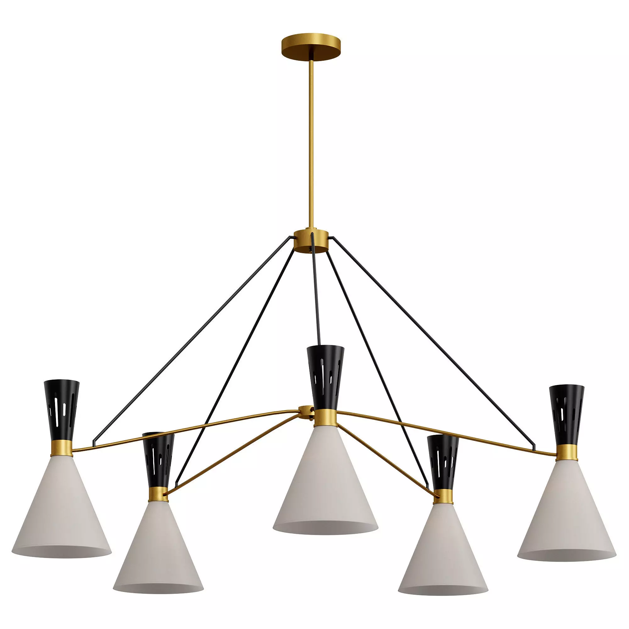 Ramsey 5 Light Round Chandelier By Arhaus 3D model_0