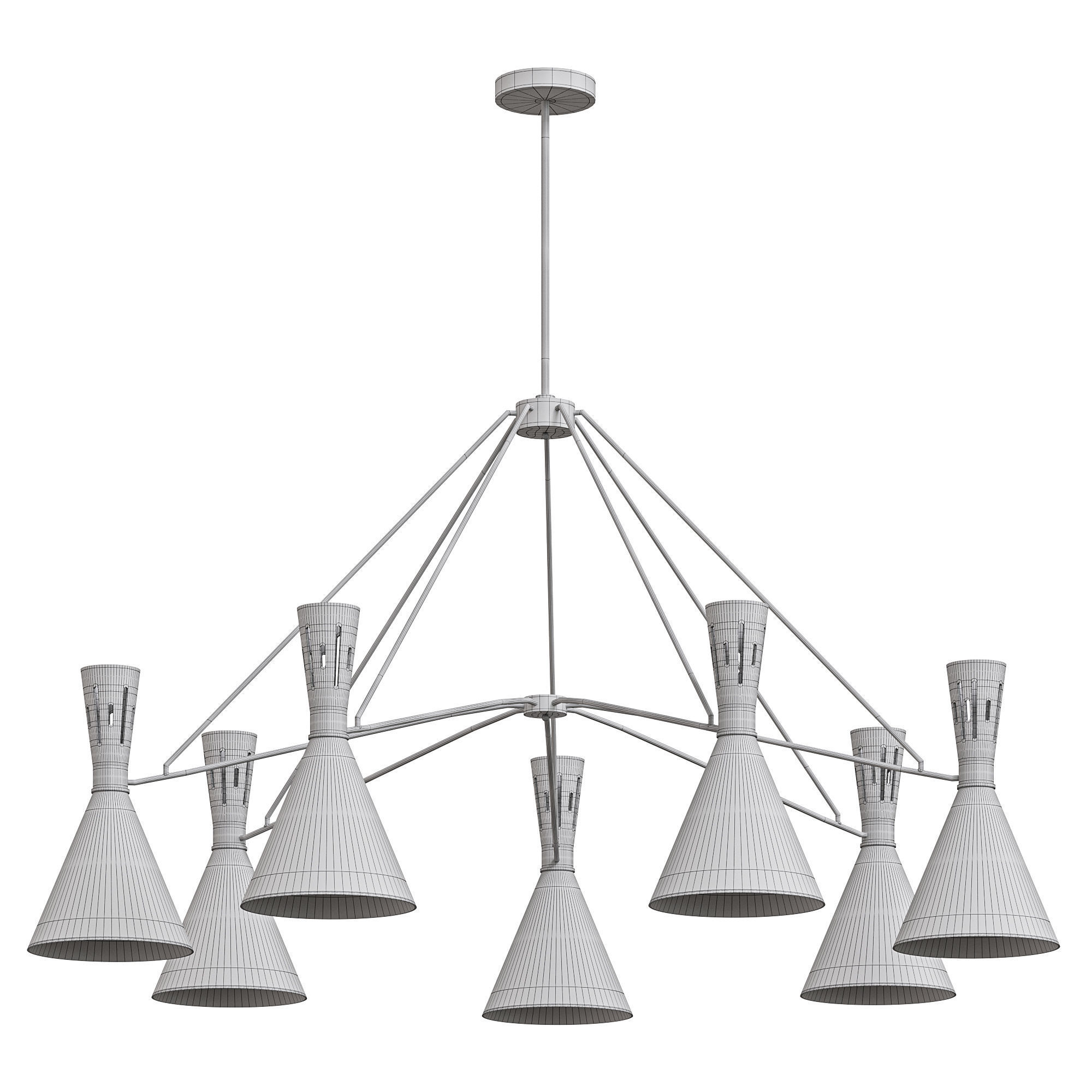 Ramsey 6 Light Linear Chandelier By Arhaus 3D model_2