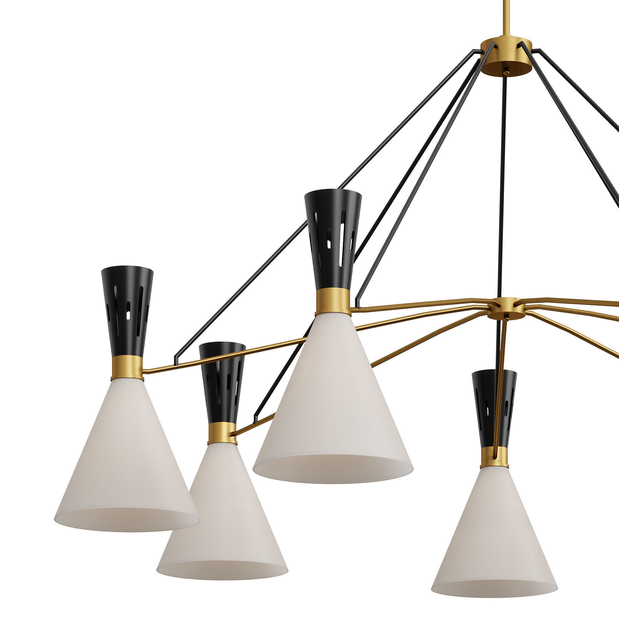 Ramsey 6 Light Linear Chandelier By Arhaus 3D model_1