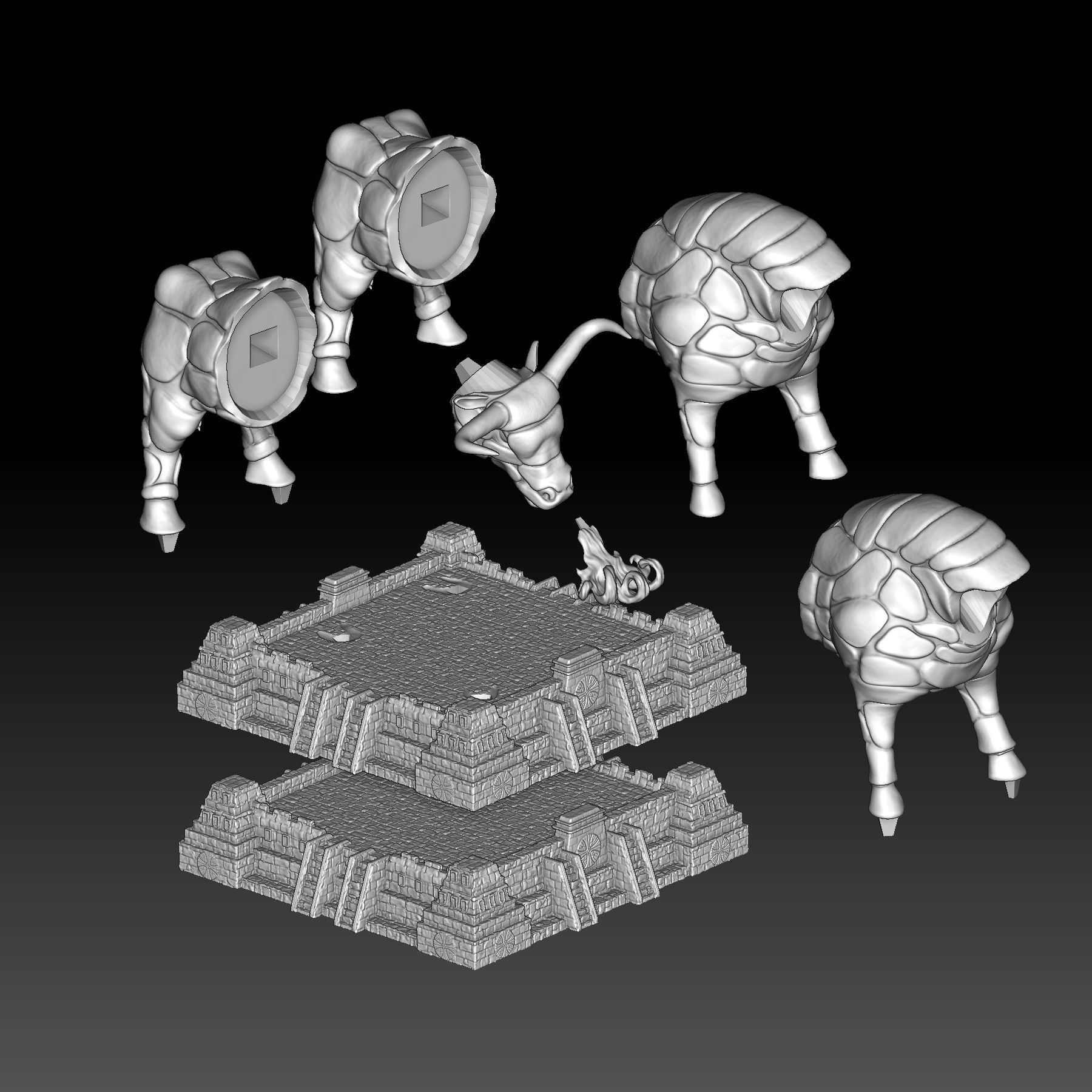 Heroes 3 Gorgon  3D print model_4