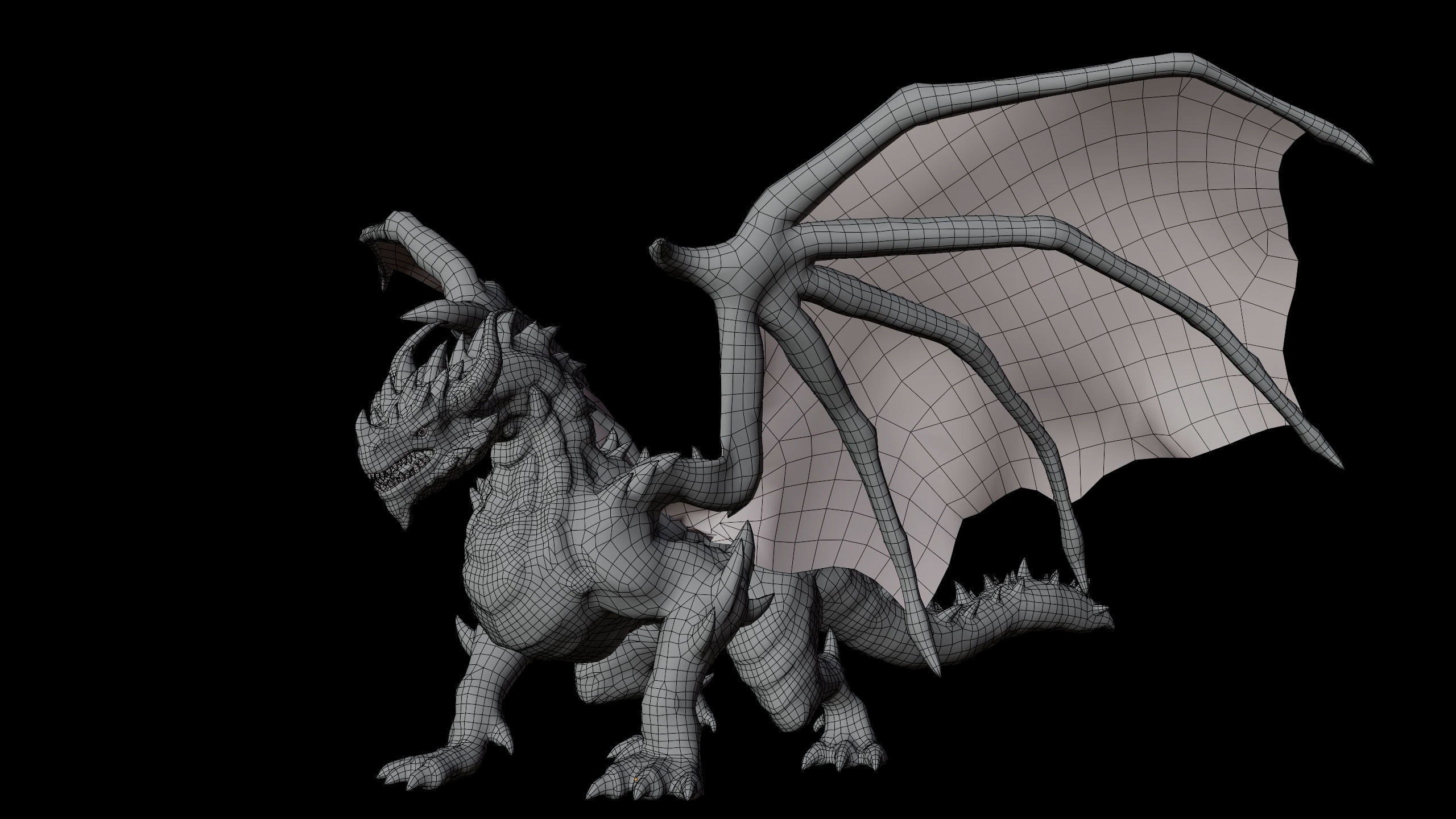 Ancient Dragon - Artifact Guardian Low-poly 3D model_7