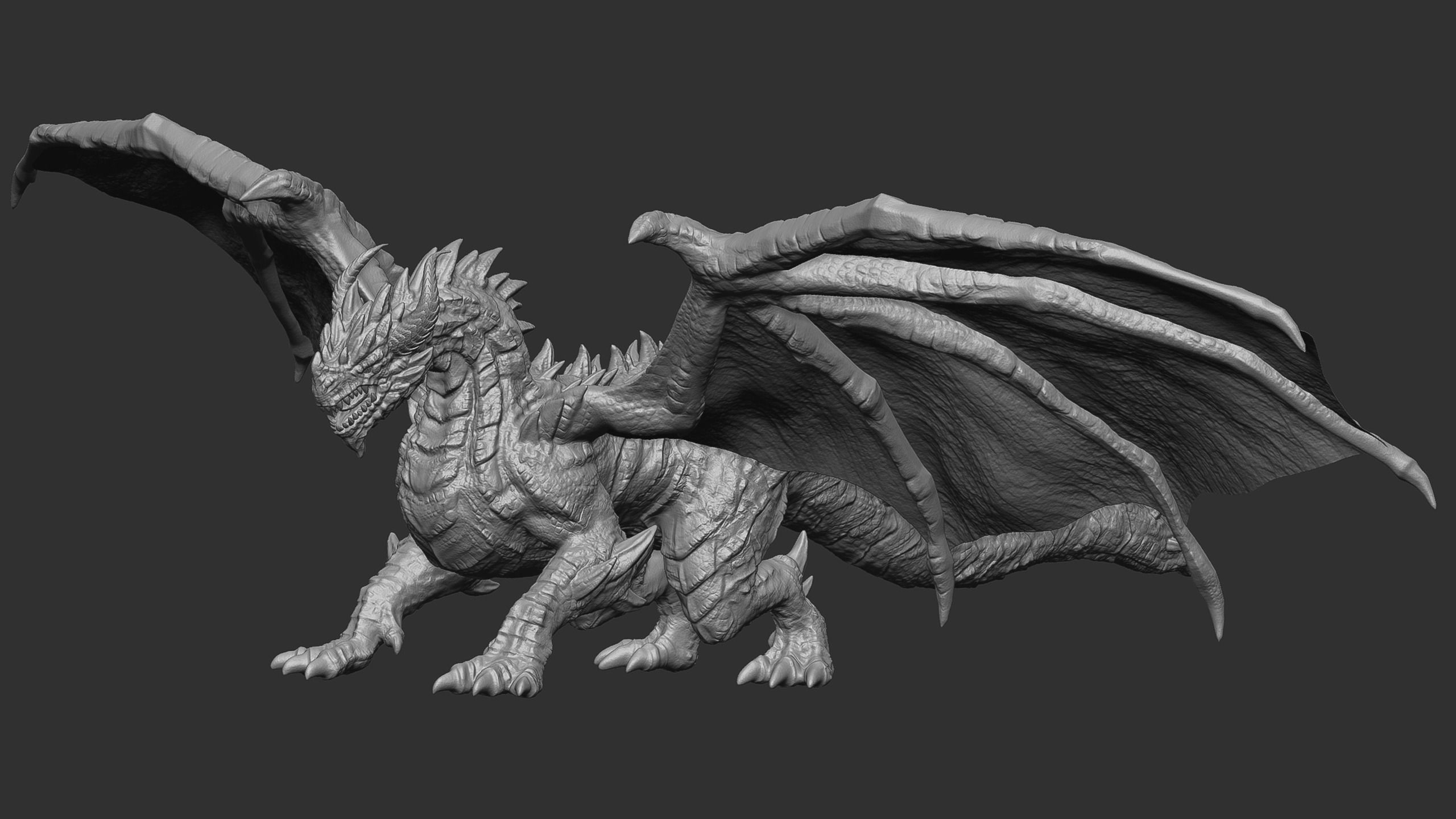 Ancient Dragon - Artifact Guardian Low-poly 3D model_6