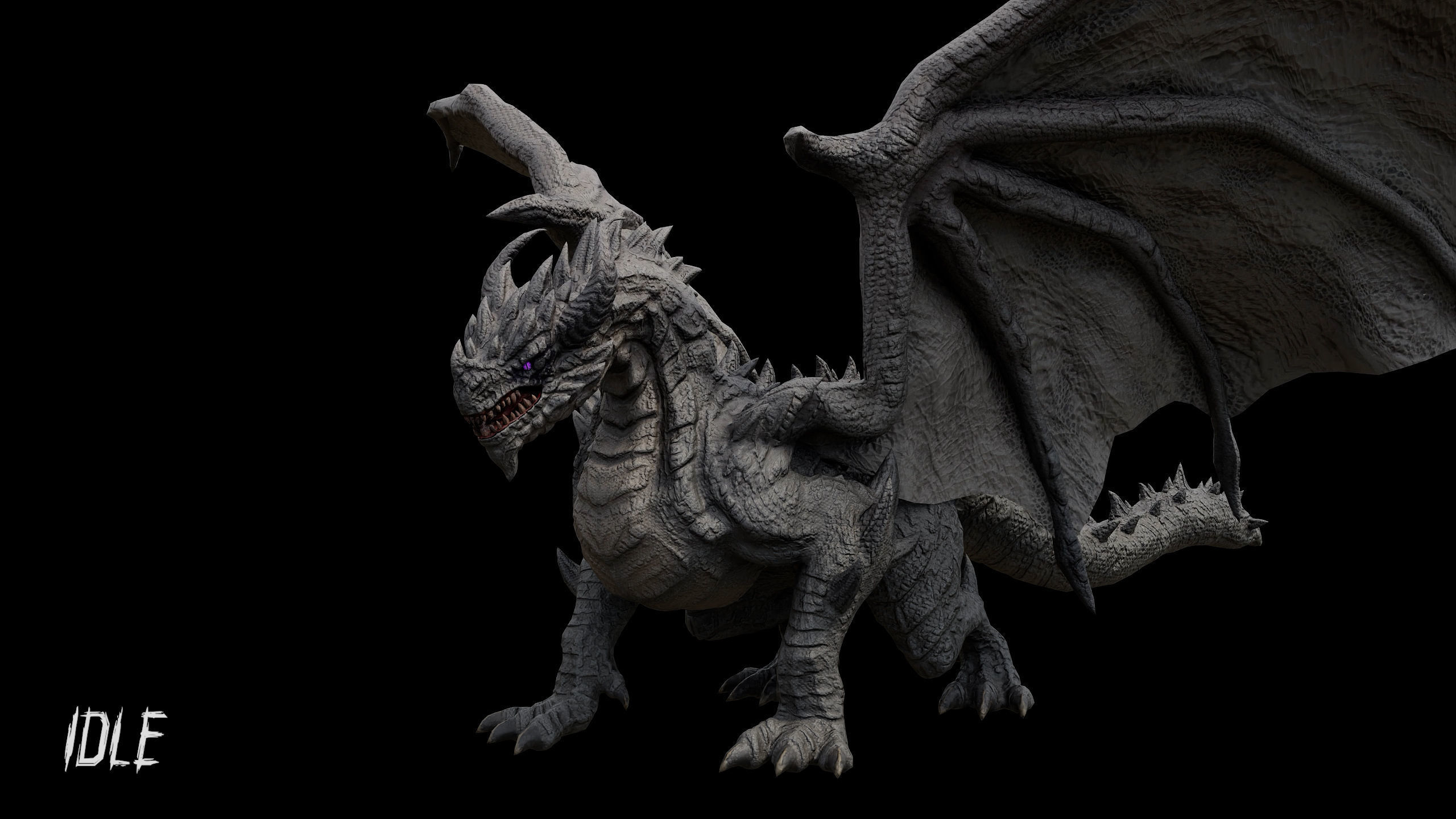 Ancient Dragon - Artifact Guardian Low-poly 3D model_22