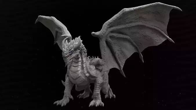 Ancient Dragon - Artifact Guardian Low-poly 3D model
