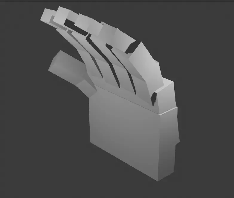 low-poly hand  Low-poly 3D model_0