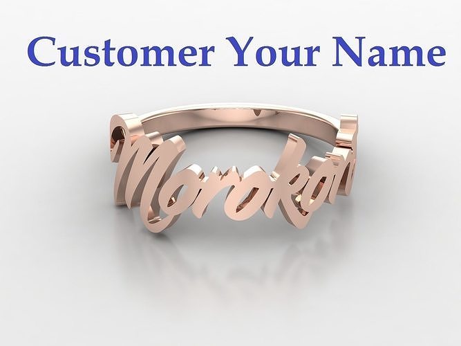 Custom Your Name Ring 20 Dollar Free 3D print model