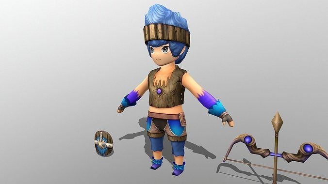 Woodworker Male V1 Low-poly 3D model