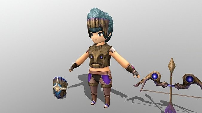 Woodworker Male V2 Low-poly 3D model