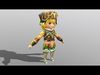 Woodworker Female V4 Low-poly 3D model_1