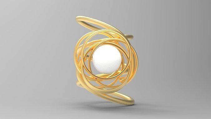 pearl ring 3D print model