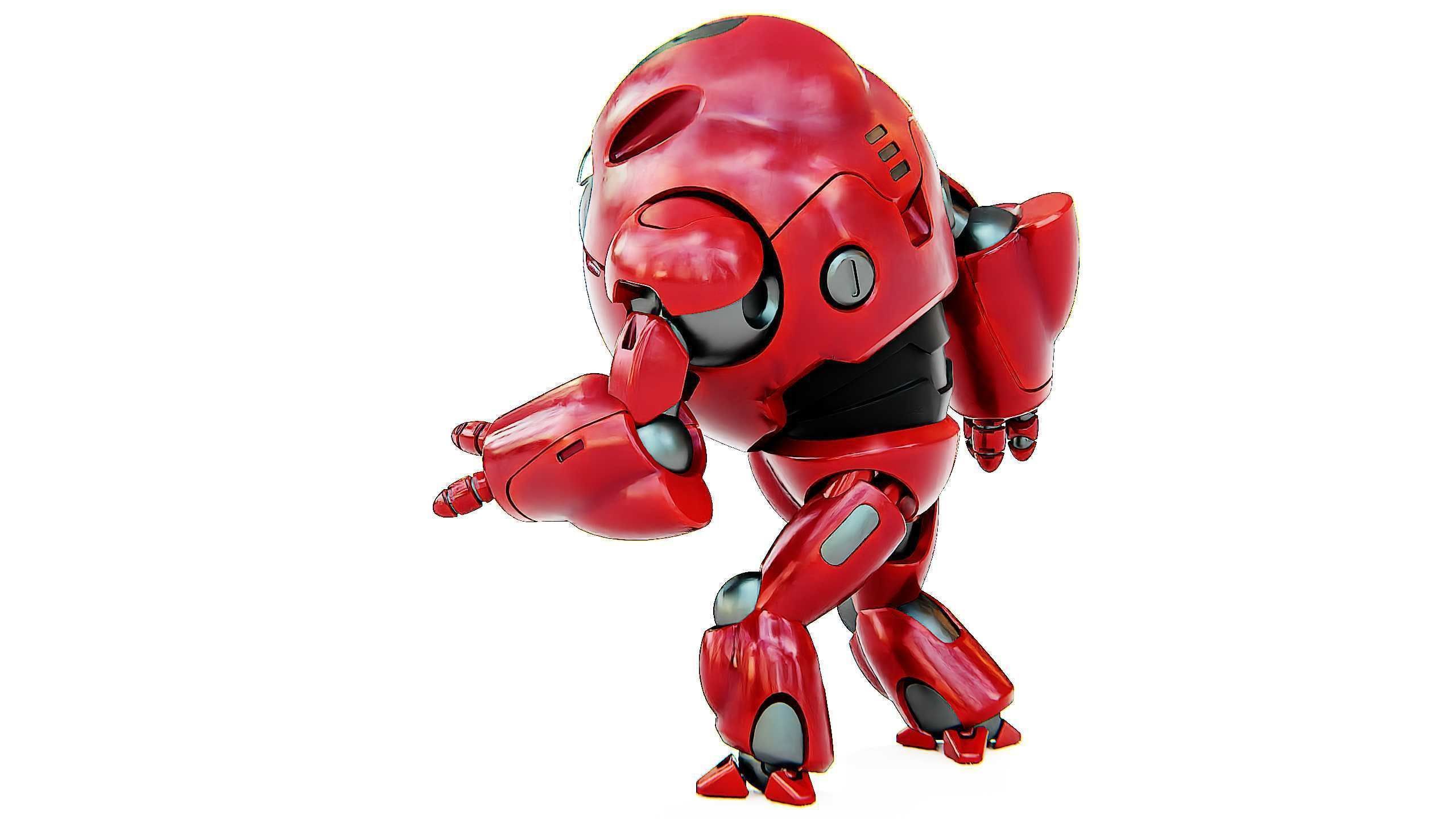 ASTRONAUT BOTV-2000 B Rigged for Unreal Engine - Unity - MIXAMO 3D model_9