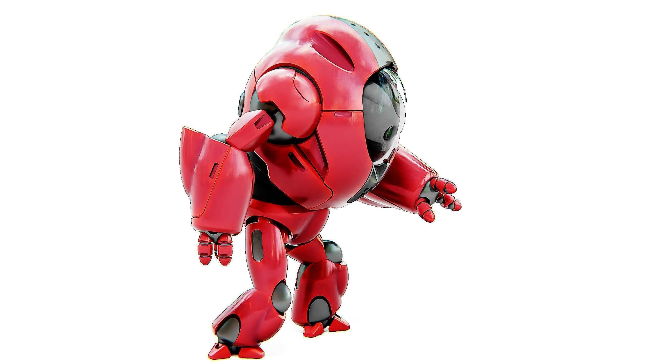 ASTRONAUT BOTV-2000 B Rigged for Unreal Engine - Unity - MIXAMO 3D model_19