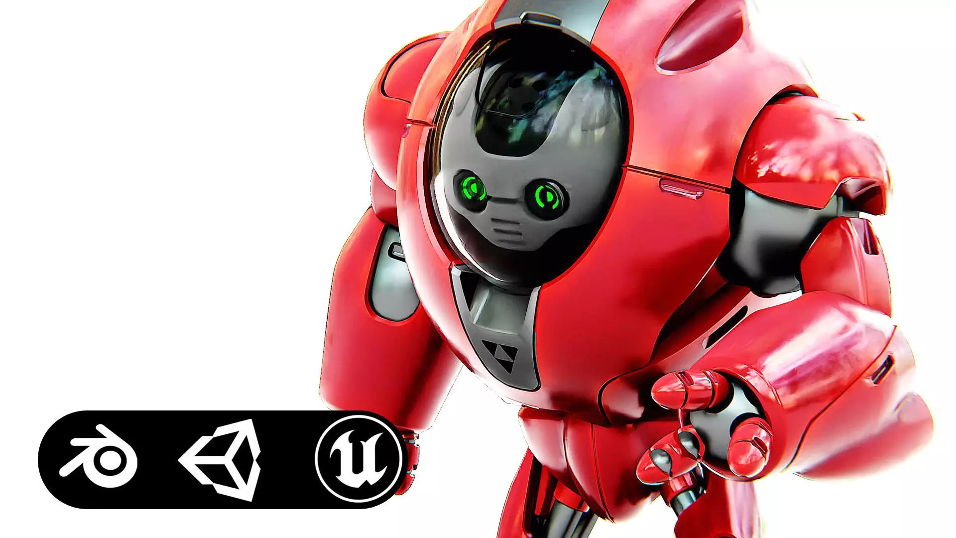 ASTRONAUT BOTV-2000 B Rigged for Unreal Engine - Unity - MIXAMO 3D model_0