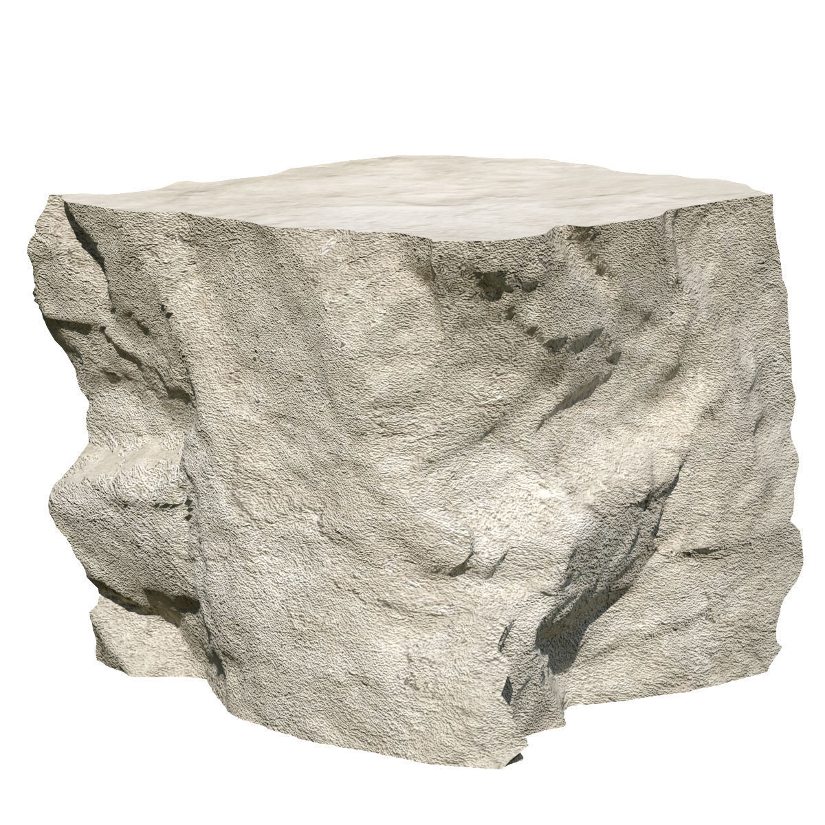 Rock Side table 50X50cm 3D model_1