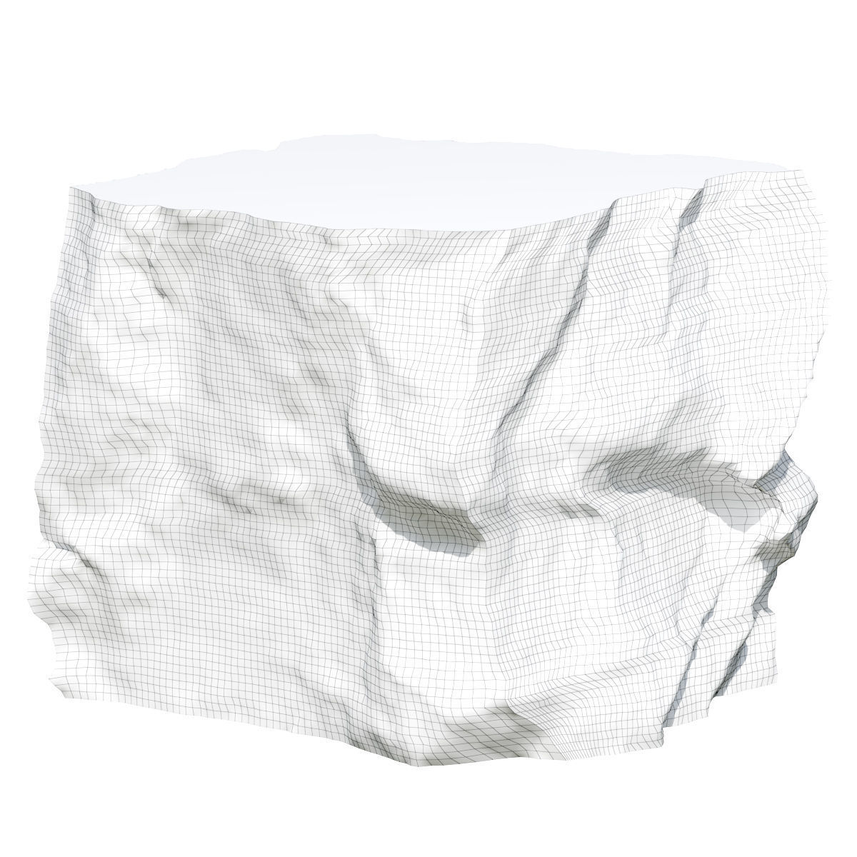 Rock Side table 50X50cm 3D model_3