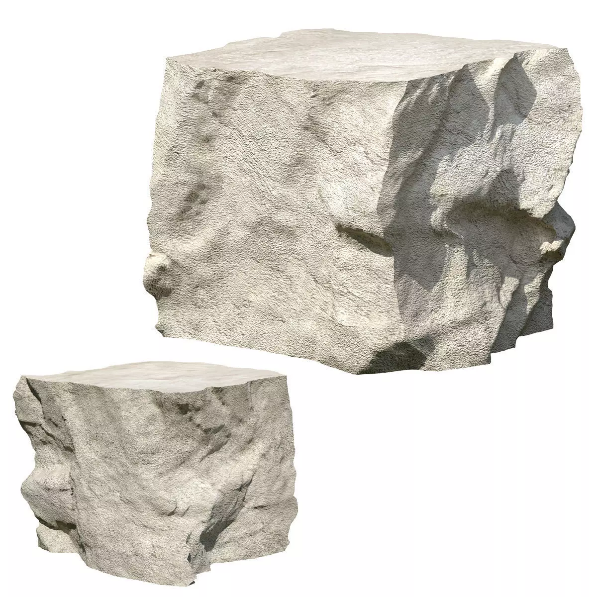 Rock Side table 50X50cm 3D model_0