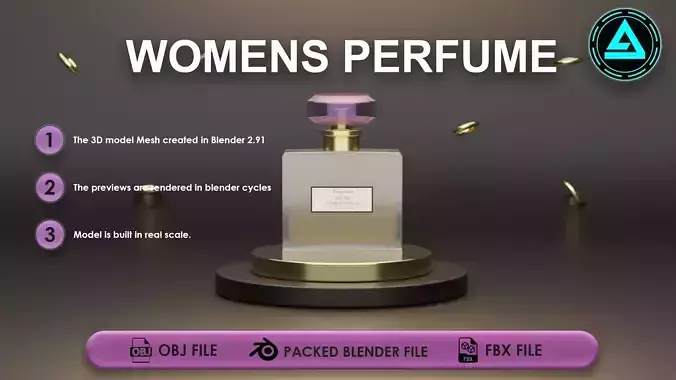 Perfume Low-poly 3D model