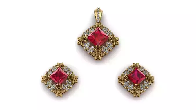 Sunflower Pendant set