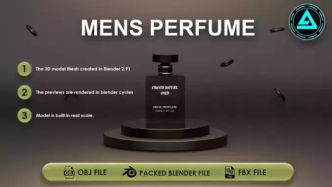 Perfume Low-poly 3D model