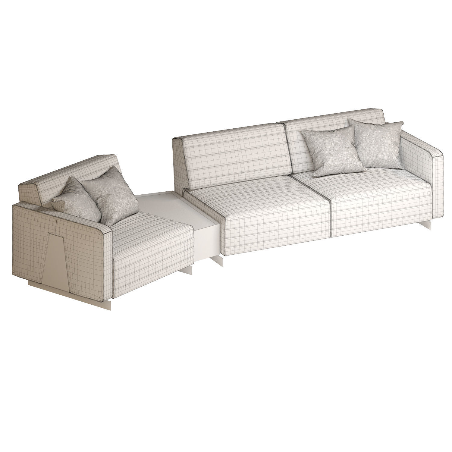 Saloni heritage modular sofa option 12 3D model_7