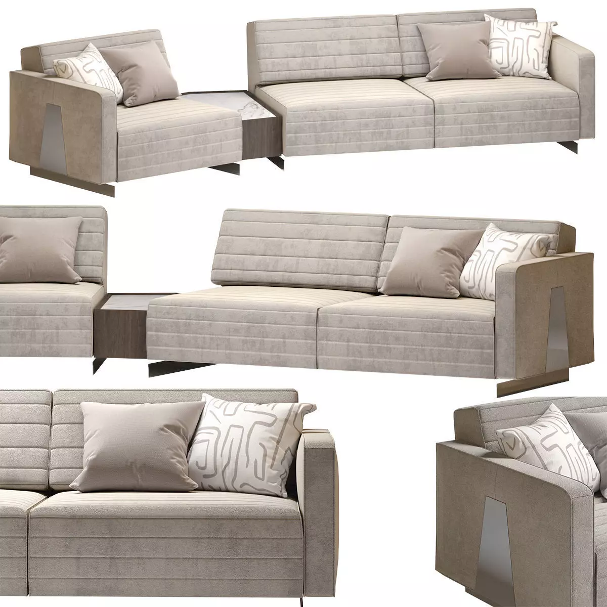 Saloni heritage modular sofa option 12 3D model_0
