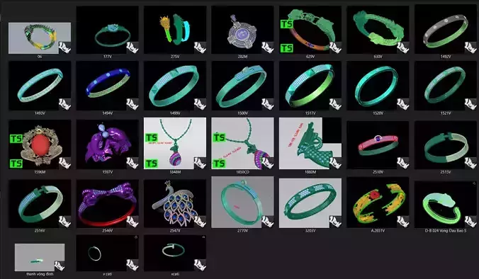 Diamond bracelets and mascot and animal bracelets