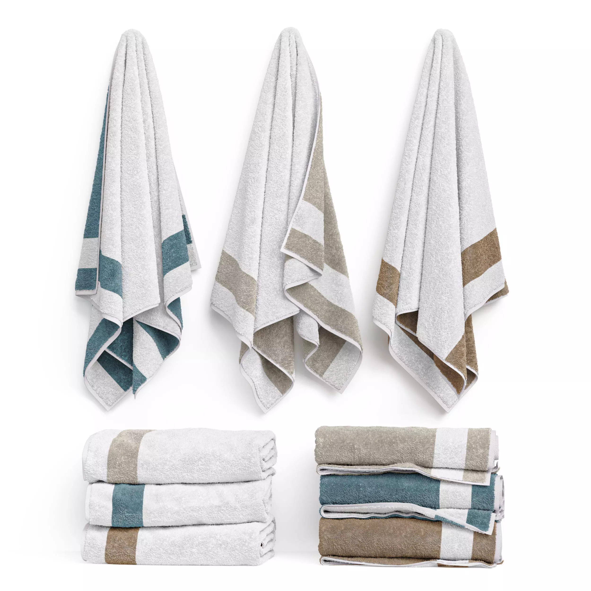 Sedona Reversible Bath Towel Set 3D model_0