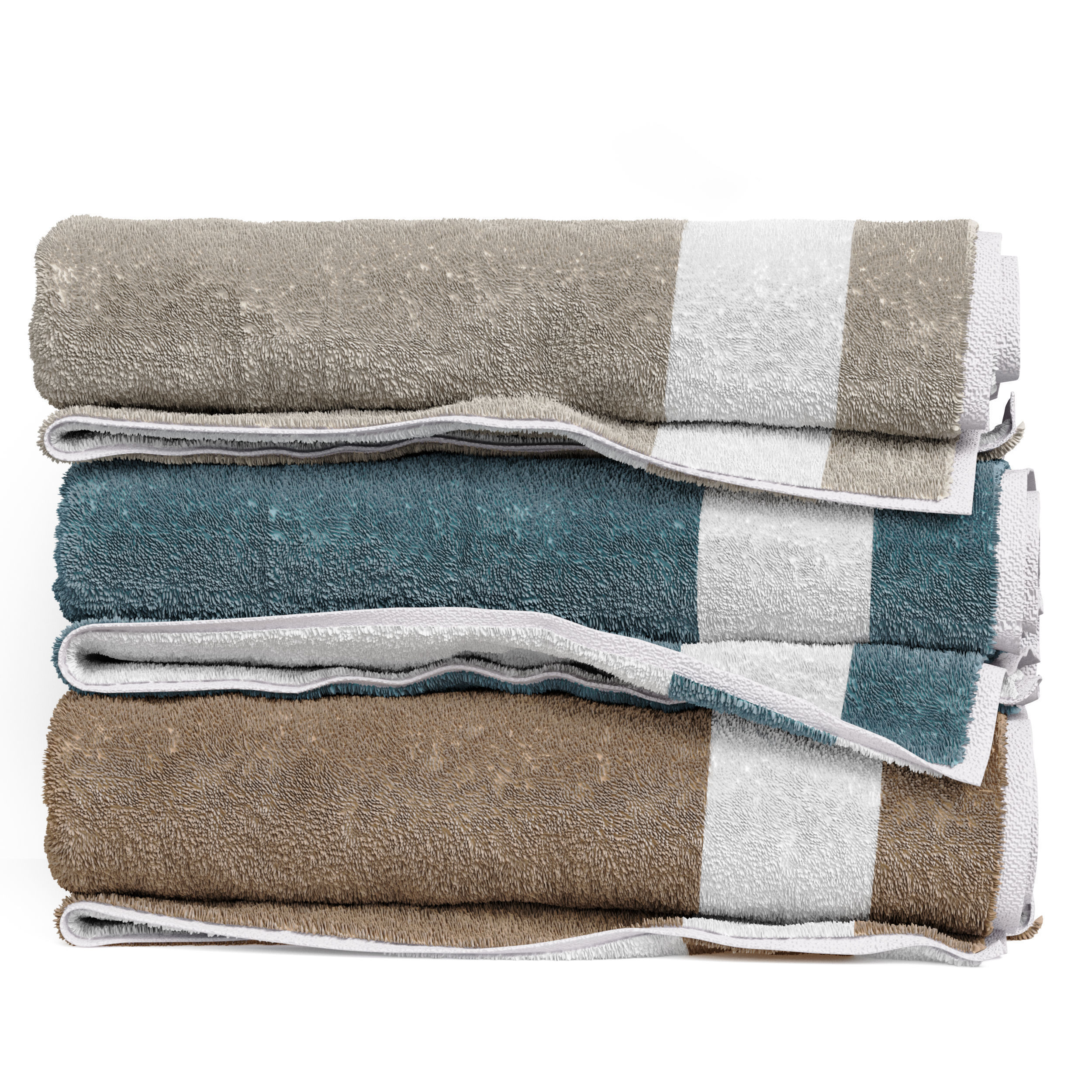 Sedona Reversible Bath Towel Set 3D model_3