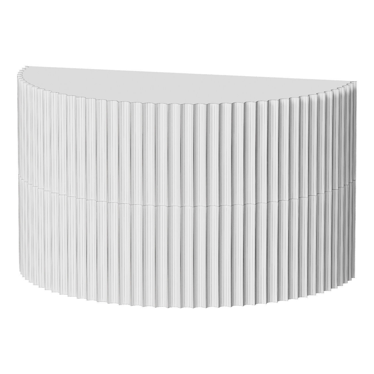 INCOVO SHORT WHITE HALF-MOON SIDE TABLE 3D model_1