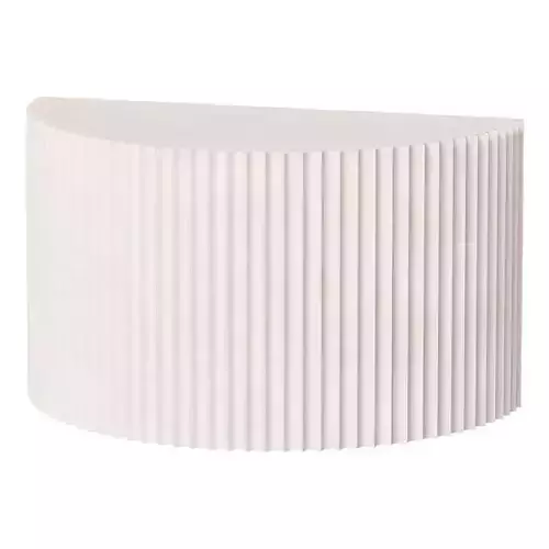 INCOVO SHORT WHITE HALF-MOON SIDE TABLE