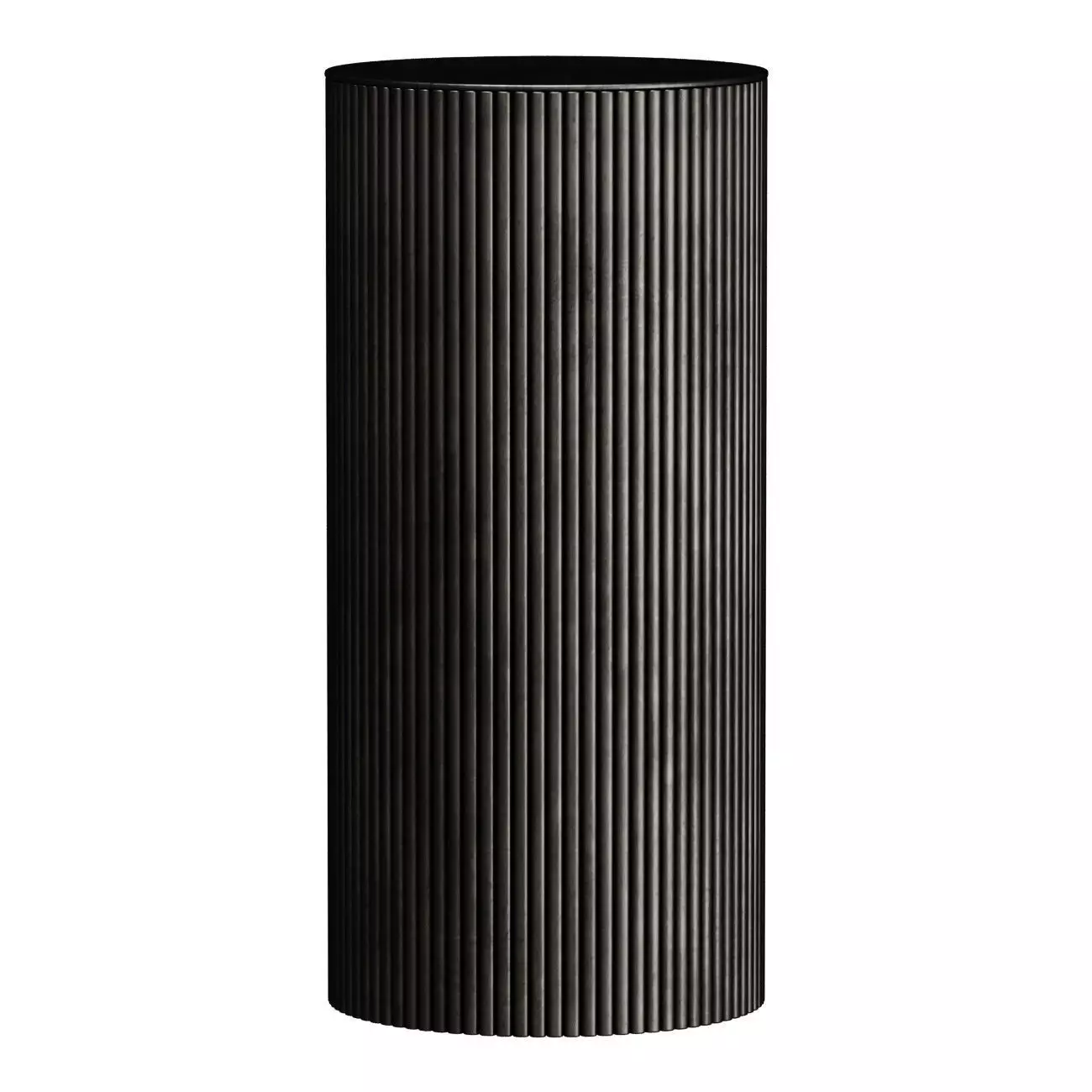 GIRO SMALL BLACK RATTAN PEDESTAL TABLE 3D model_0