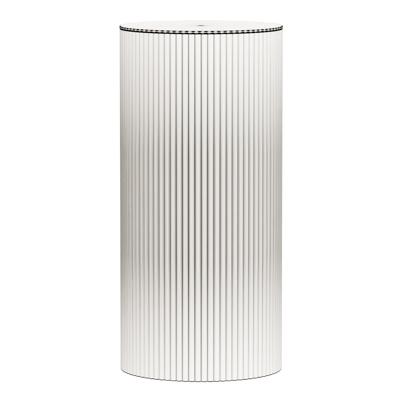 GIRO SMALL BLACK RATTAN PEDESTAL TABLE 3D model_1