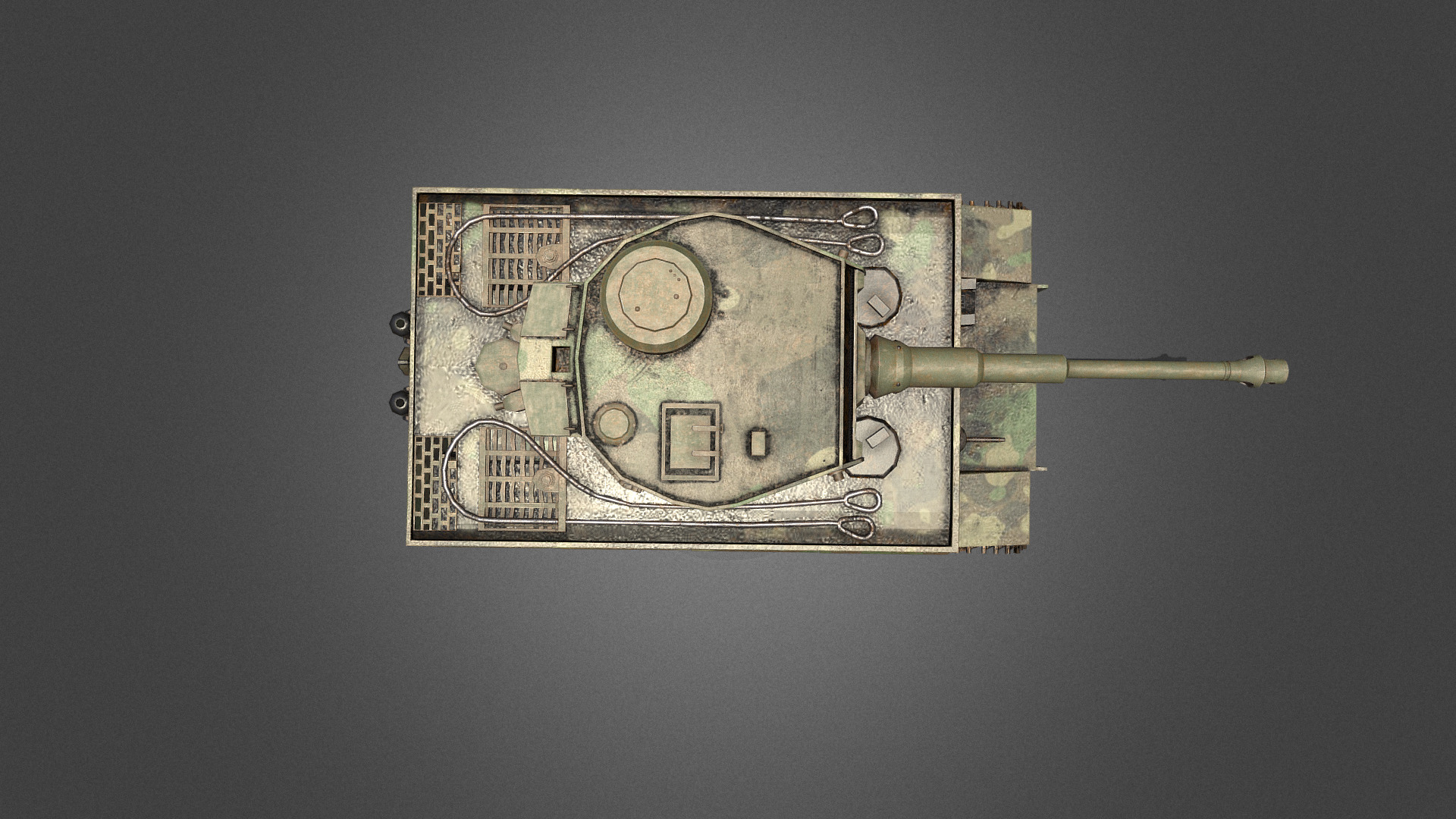 Tiger Tank 2 Camo Types  3D model_3