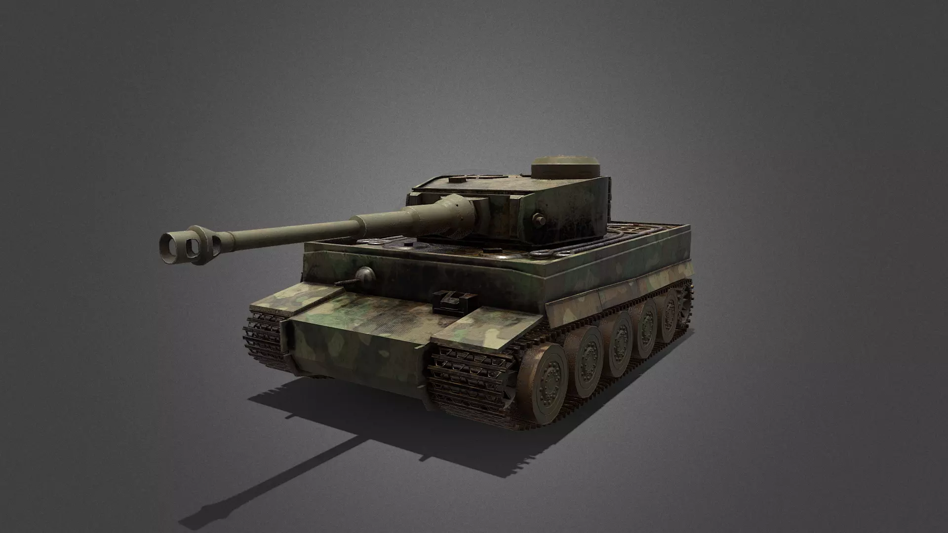 Tiger Tank 2 Camo Types  3D model_0