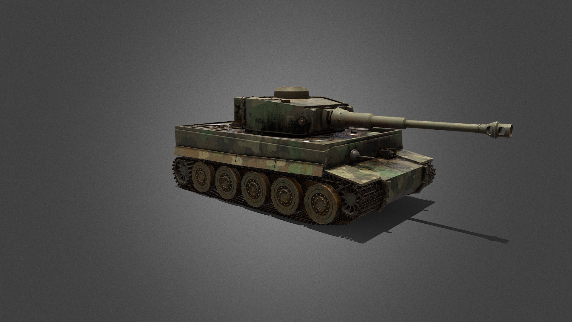 Tiger Tank 2 Camo Types  3D model_4
