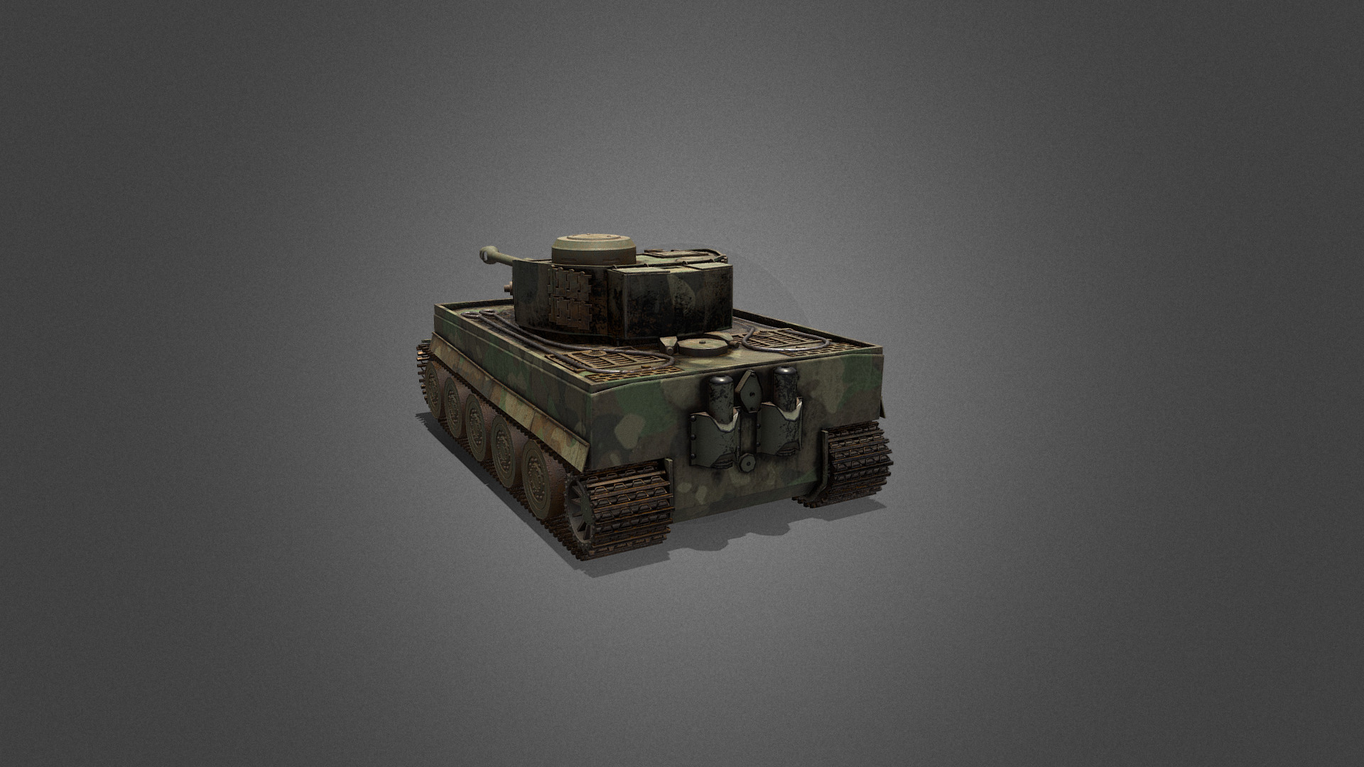 Tiger Tank 2 Camo Types  3D model_2