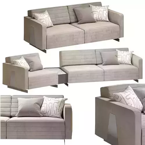 Saloni heritage modular sofa 2 and 3 seats 3D Model Collection
