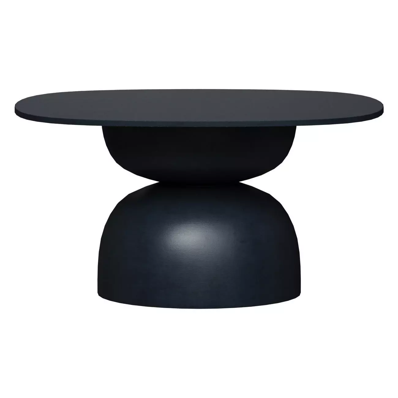 Nera Low Coffee Table - Full Carve Lines Maple Stained 3D model