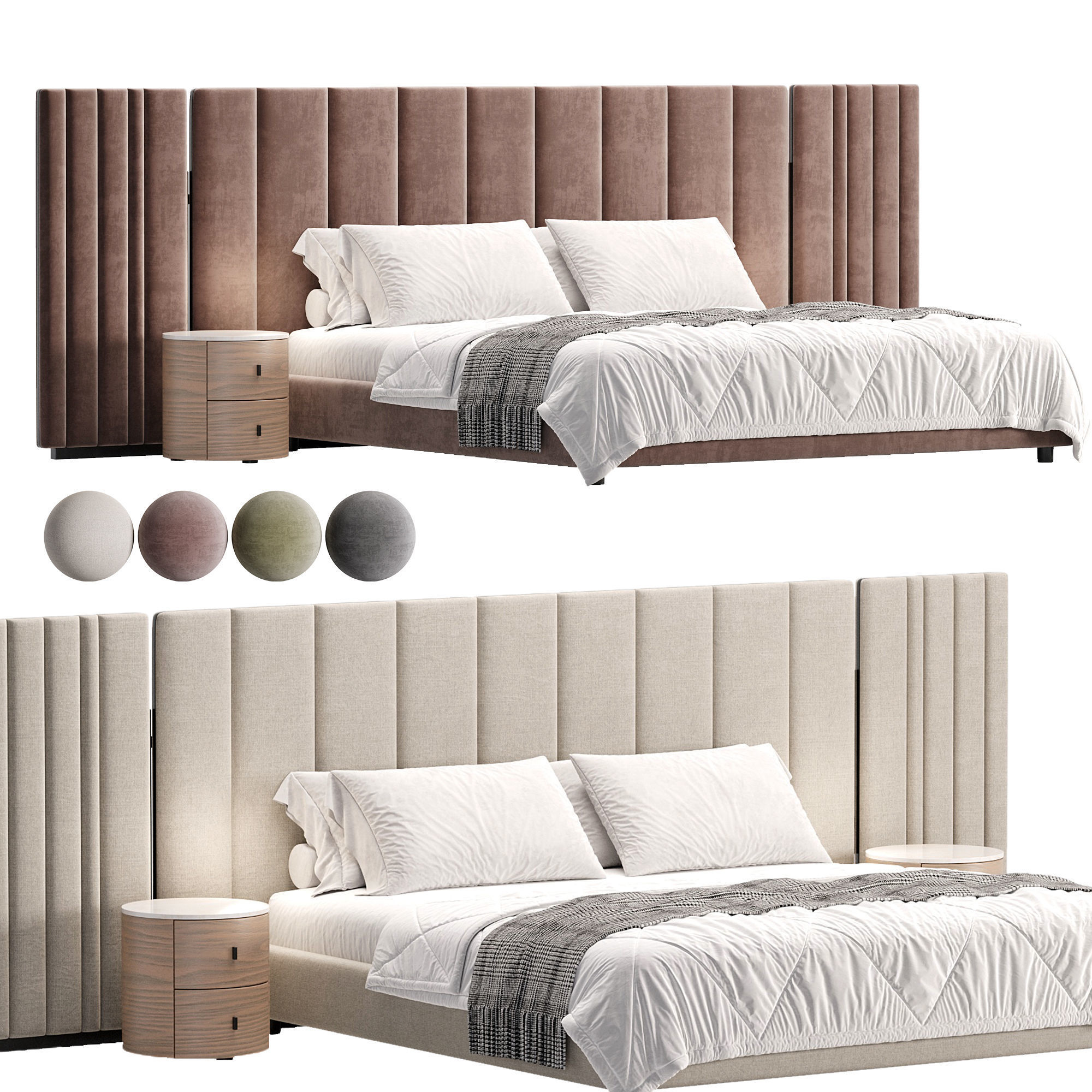 Galotti Radice Bed Low-poly 3D model_1