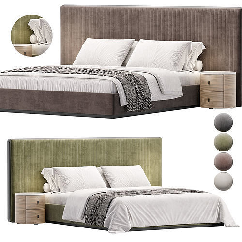 Molteni Bed Low-poly 3D model
