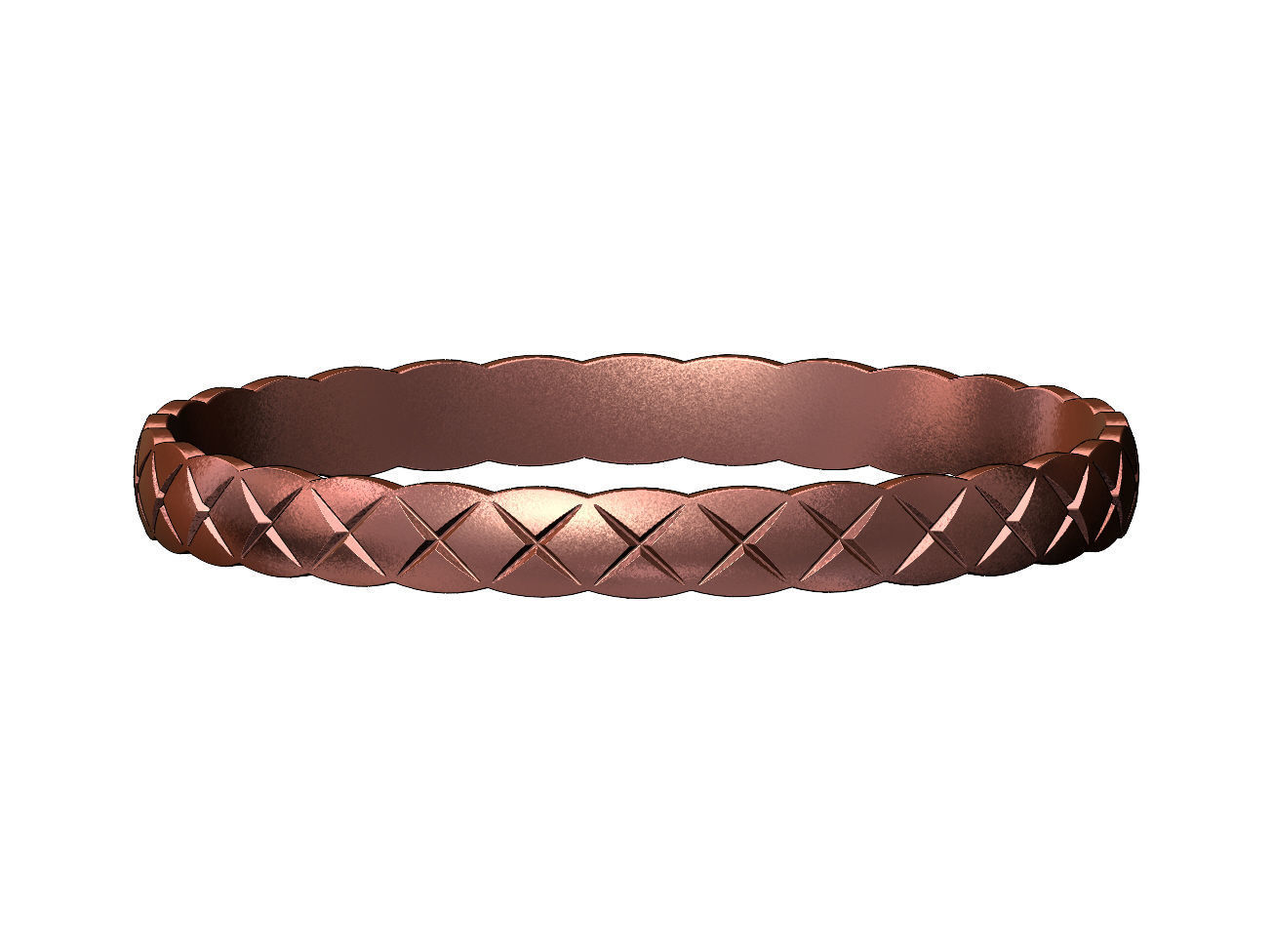 Fashion brand cross stitch engraving bangle bracelet 3D print model_8