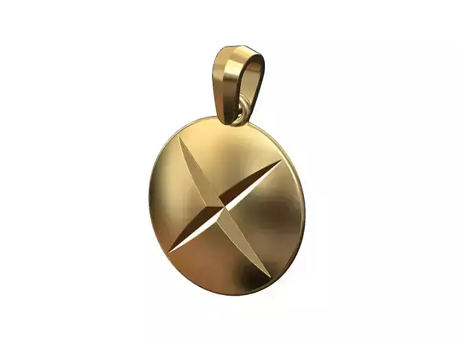 Cross engraving coco crush pendant charm with bail