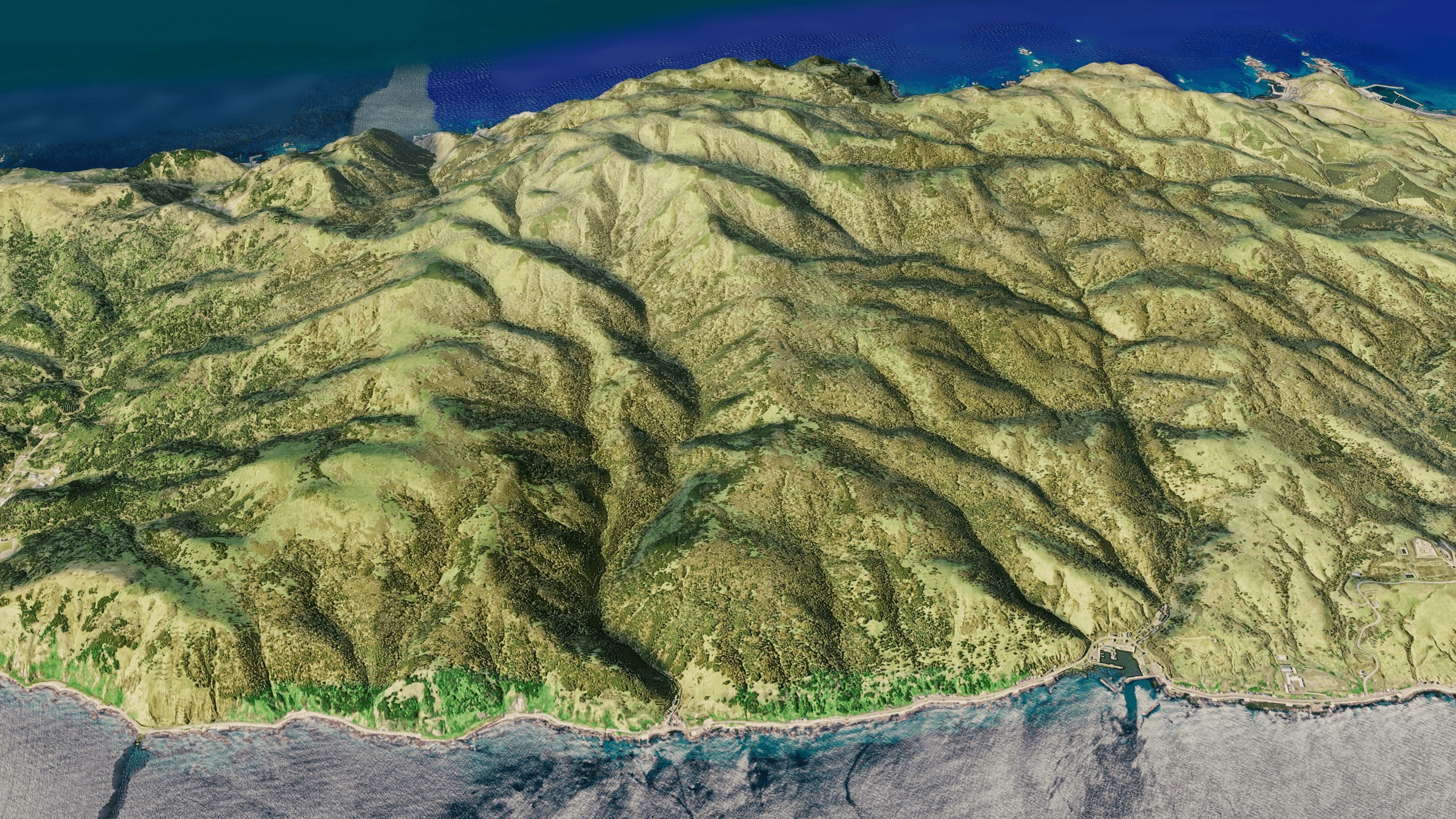 Rebun Island 3d model terrain Low-poly 3D model_10