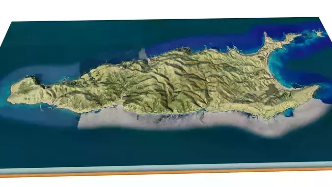 Rebun Island 3d model terrain