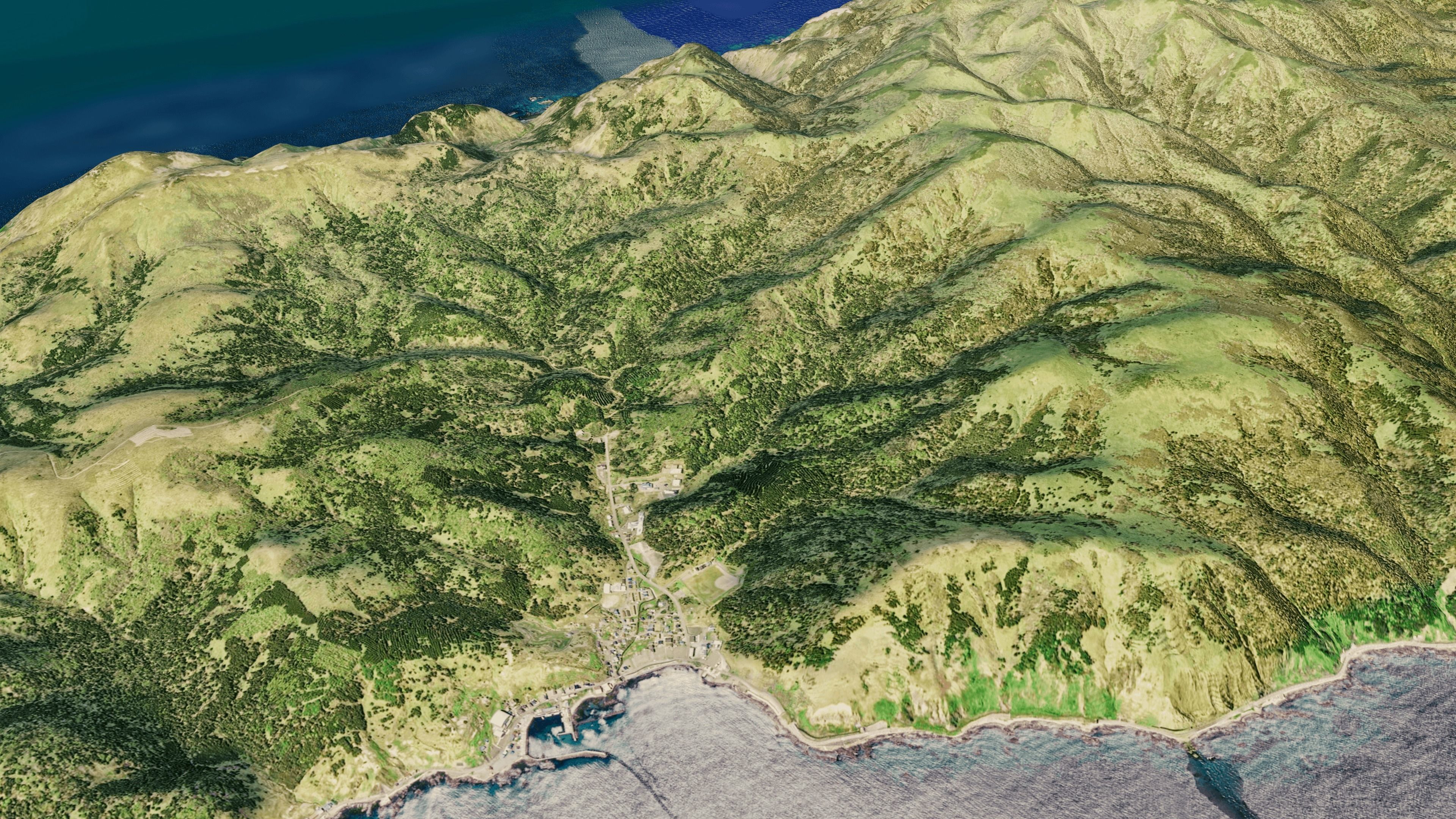 Rebun Island 3d model terrain Low-poly 3D model_11