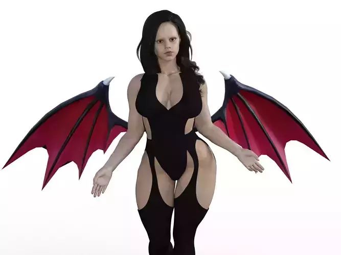 sexy wendy deamon open arms 3D print model