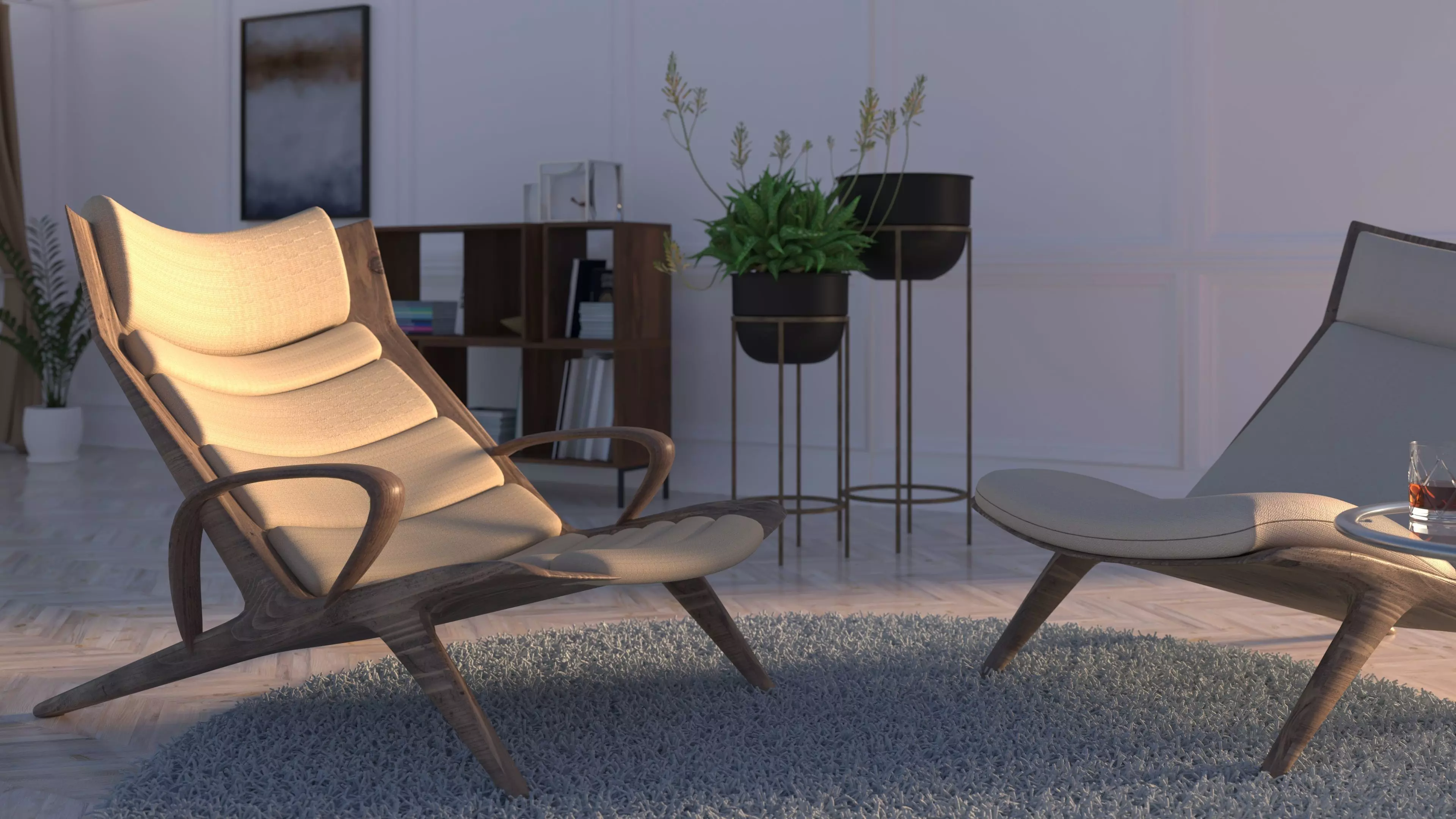 Chair design based on Aurora Opera Chair 3D model_0