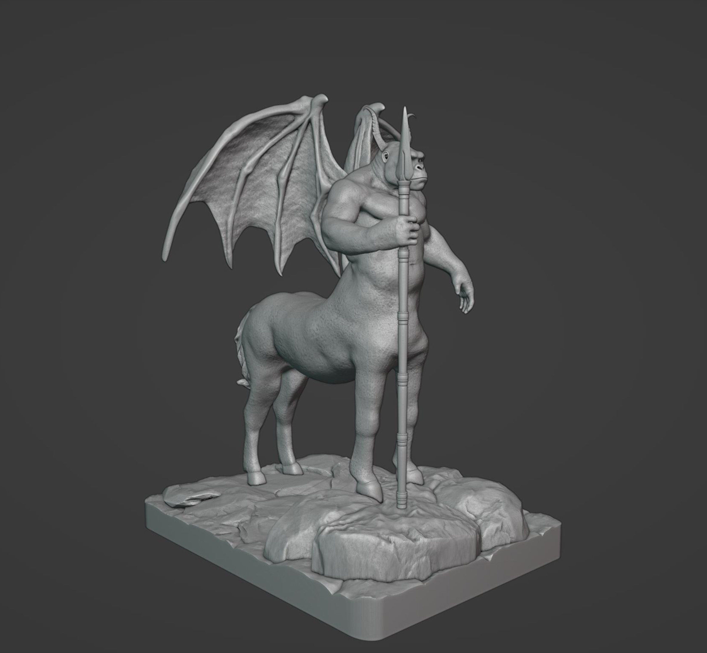 Gorilla Centaur Demon 3D print model_1